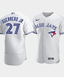 Men's Toronto Blue Jays 27 Vladimir Guerrero Jr. White Jersey - Robokeg