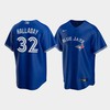 Men's Toronto Blue Jays 32 Roy Halladay Royal Alternate Jersey - Robokeg