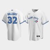 Men's Toronto Blue Jays 32 Roy Halladay White Home Jersey - Robokeg