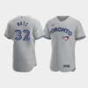 Men's Toronto Blue Jays 32 Steven Matz Gray Road Jersey - Robokeg