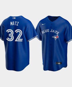 Men's Toronto Blue Jays 32 Steven Matz Royal Alternate Jersey - Robokeg