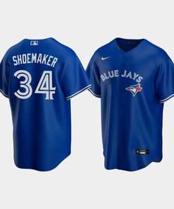 Men's Toronto Blue Jays 34 Matt Shoemaker Royal Alternate Jersey - Robokeg