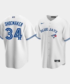 Men's Toronto Blue Jays 34 Matt Shoemaker White Home Jersey - Robokeg