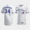 Men's Toronto Blue Jays 34 Matt Shoemaker White Jersey - Robokeg