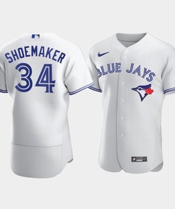 Men's Toronto Blue Jays 34 Matt Shoemaker White Jersey - Robokeg