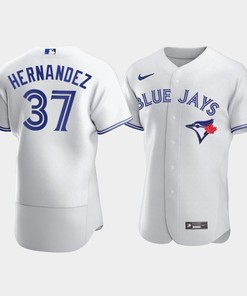 Men's Toronto Blue Jays 37 Teoscar Hernandez White Jersey - Robokeg