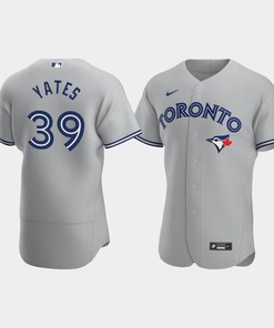 Men's Toronto Blue Jays 39 Kirby Yates Gray Road Jersey - Robokeg