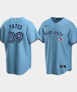 Men's Toronto Blue Jays 39 Kirby Yates Powder Blue Alternate Jersey - Robokeg