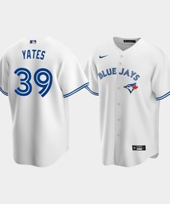 Men's Toronto Blue Jays 39 Kirby Yates White Home Jersey - Robokeg