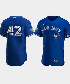 Men's Toronto Blue Jays 42 Royal Jackie Robinson Day Jersey - Robokeg