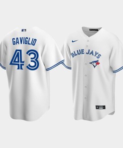 Men's Toronto Blue Jays 43 Sam Gaviglio White Home Jersey - Robokeg