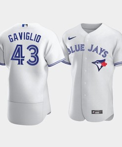 Men's Toronto Blue Jays 43 Sam Gaviglio White Jersey - Robokeg