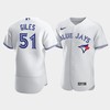 Men's Toronto Blue Jays 51 Ken Giles White Jersey - Robokeg