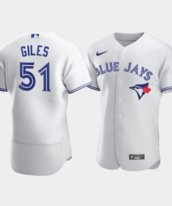 Men's Toronto Blue Jays 51 Ken Giles White Jersey - Robokeg
