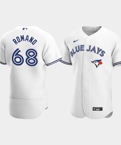 Men's Toronto Blue Jays 68 Jordan Romano White Home Jersey - Robokeg