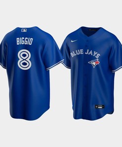 Men's Toronto Blue Jays 8 Cavan Biggio Royal Alternate Jersey - Robokeg