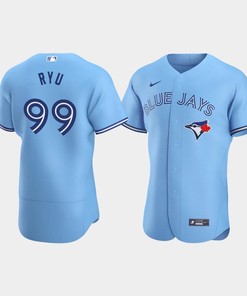 Men's Toronto Blue Jays 99 Hyun-Jin Ryu Powder Blue Alternate Jersey - Robokeg