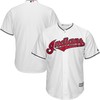Men's White Cleveland Indians Official Cool Base Jersey - Robokeg