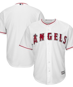 Men's White Los Angeles Angels Official Cool Base Jersey - Robokeg