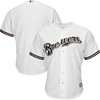 Men's White Milwaukee Brewers Official Cool Base Jersey - Robokeg