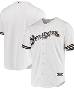 Men's White Milwaukee Brewers Team Official Jersey - Robokeg