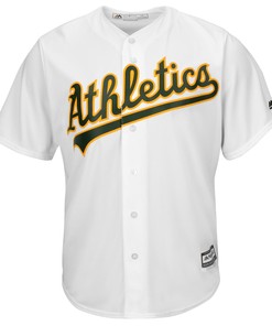 Men's White Oakland Athletics Official Cool Base Jersey - Robokeg