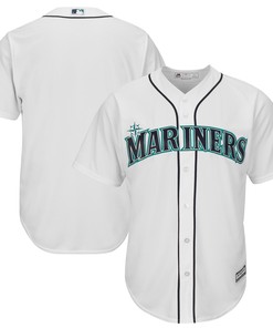 Men's White Seattle Mariners Official Cool Base Jersey - Robokeg