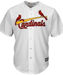 Men's White St. Louis Cardinals Official Cool Base Jersey - Robokeg