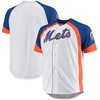 Men's White/Royal New York Mets Big & Tall Color Block Team Jersey - Robokeg