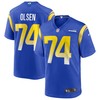 Merlin Olsen Los Angeles Rams Game Retired Player Jersey - Royal Nfl - Robokeg
