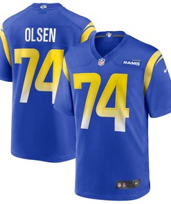 Merlin Olsen Los Angeles Rams Game Retired Player Jersey - Royal Nfl - Robokeg