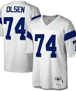 Merlin Olsen Los Angeles Rams Mitchell & Ness 1969 Legacy Replica Jersey - White Nfl - Robokeg