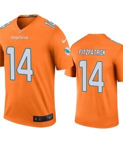 Miami Dolphins #14 Ryan Fitzpatrick Orange Color Rush Legend Jersey - Men - Robokeg