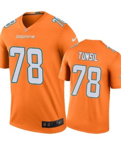 Miami Dolphins #78 Laremy Tunsil Nike Color Rush Orange Jersey - Robokeg