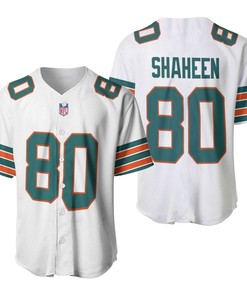 Miami Dolphins Adam Shaheen #80 Nfl American Football White 2019 Alternate Game 3d Designed Allover Custom Gift For Dolphins Fans Baseball Jersey - Robokeg