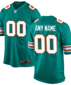 Miami Dolphins Alternate Custom Game Jersey - Aqua Custom Jerseys Nfl - Robokeg