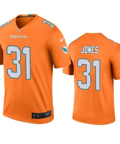 Miami Dolphins Byron Jones Orange Color Rush Legend Jersey - Robokeg