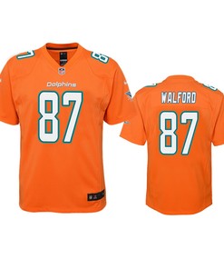 Miami Dolphins Clive Walford Orange Color Rush Game Jersey - Robokeg