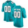 Miami Dolphins Custom Game Jersey Aqua Custom Jerseys Nfl - Robokeg