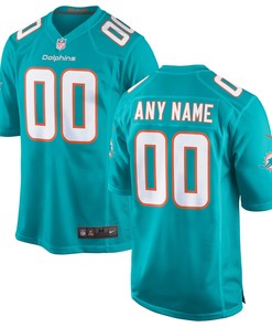 Miami Dolphins Custom Game Jersey - Aqua Custom Jerseys Nfl - Robokeg