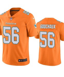 Miami Dolphins Davon Godchaux Orange Nike Color Rush Limited Jersey - Robokeg
