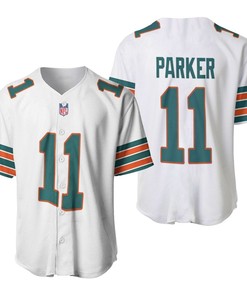 Miami Dolphins Devante Parker #11 Nfl American Football White 2019 Alternate Game 3d Designed Allover Custom Gift For Dolphins Fans Baseball Jersey - Robokeg