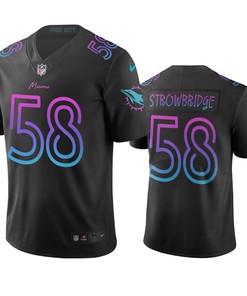 Miami Dolphins Jason Strowbridge Black City Edition Vapor Limited Jersey - Robokeg