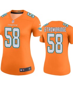 Miami Dolphins Jason Strowbridge Orange Color Rush Legend Jersey - Robokeg
