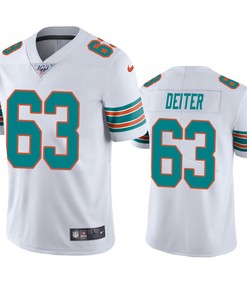 Miami Dolphins Michael Deiter White 100th Season Vapor Limited Jersey - Robokeg