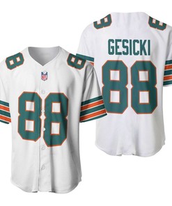Miami Dolphins Mike Gesicki #88 Nfl American Football White 2019 Alternate Game 3d Designed Allover Custom Gift For Dolphins Fans Baseball Jersey - Robokeg