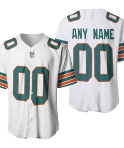 Miami Dolphins Nfl American Football White 2019 Alternate Game 3d Designed Allover Custom Gift For Dolphins Fans Baseball Jersey - Robokeg