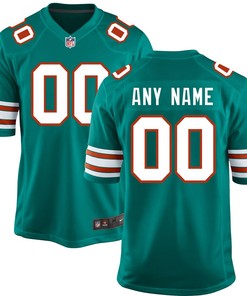 Miami Dolphins Nike Customized Throwback Jersey - Aqua - Robokeg