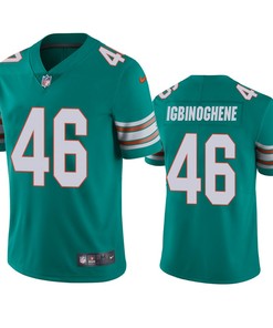 Miami Dolphins Noah Igbinoghene Aqua 2020 Nfl Draft Alternate Vapor Limited Jersey - Robokeg