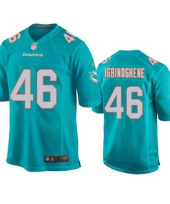 Miami Dolphins Noah Igbinoghene Aqua 2020 Nfl Draft Game Jersey - Robokeg